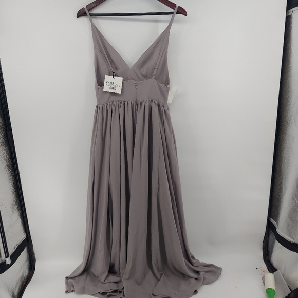 Fame and Partners Formal Maxi Dress In Gray/Mauve Size 4 - Picture 8 of 15